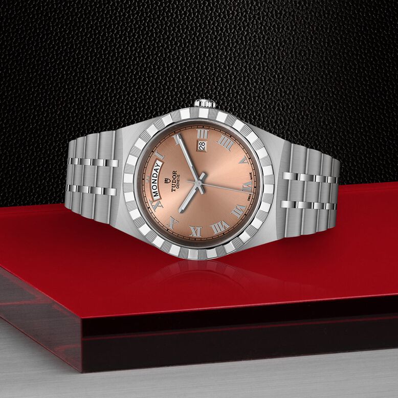 Royal 41mm Steel Case Salmon Dial, , hi-res