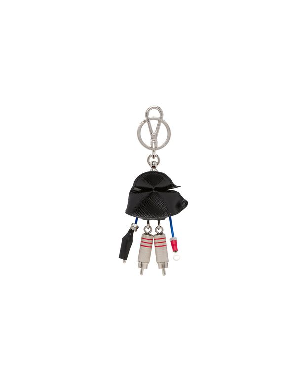 Robot Saffiano leather bag charm, , hi-res