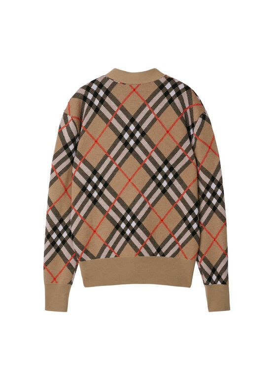 Check Wool Mohair Blend Cardigan, , hi-res