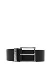 Leather Engraved Check Belt