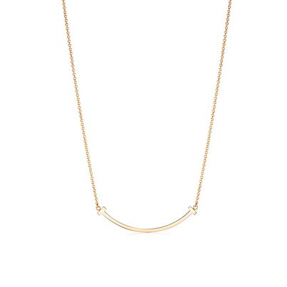Tiffany T Smile Pendant in Yellow Gold, Small, , hi-res