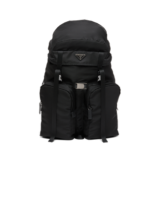 Re-Nylon and Saffiano leather backpack