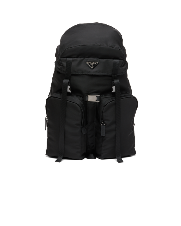 Re-Nylon and Saffiano leather backpack, , hi-res