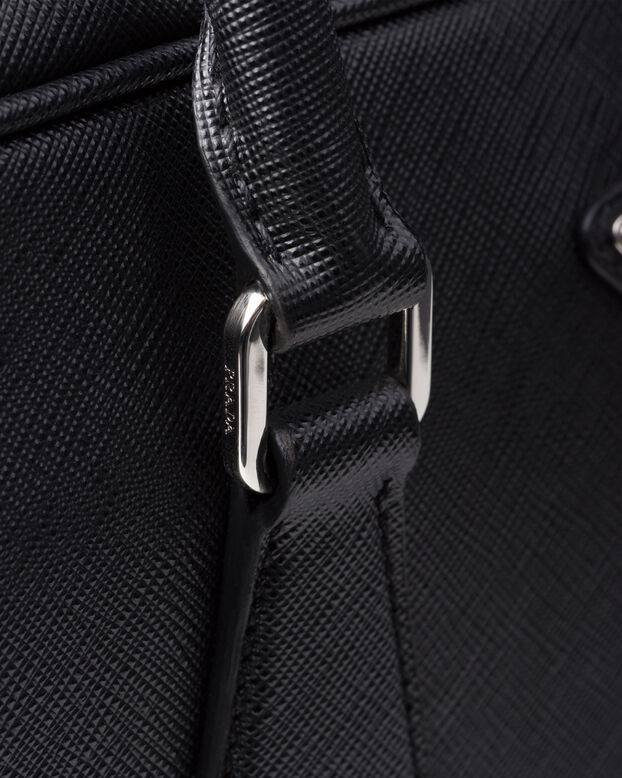 Saffiano leather briefcase, , hi-res