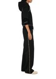 Check Trim Cotton Blend Track Pants, , hi-res