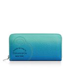 Return to Tiffany™ Large Zip Wallet in Infinity Blue Leather