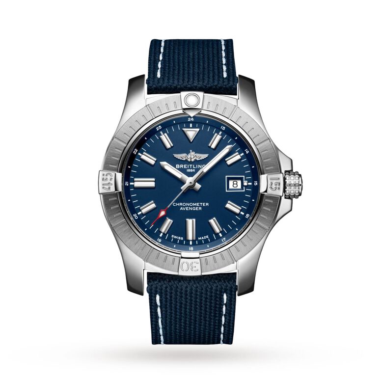 Avenger Automatic 43 Stainless Steel Leather Strap Watch, , hi-res