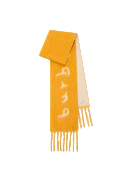 Reversible Logo Alpaca Wool Blend Scarf, , hi-res