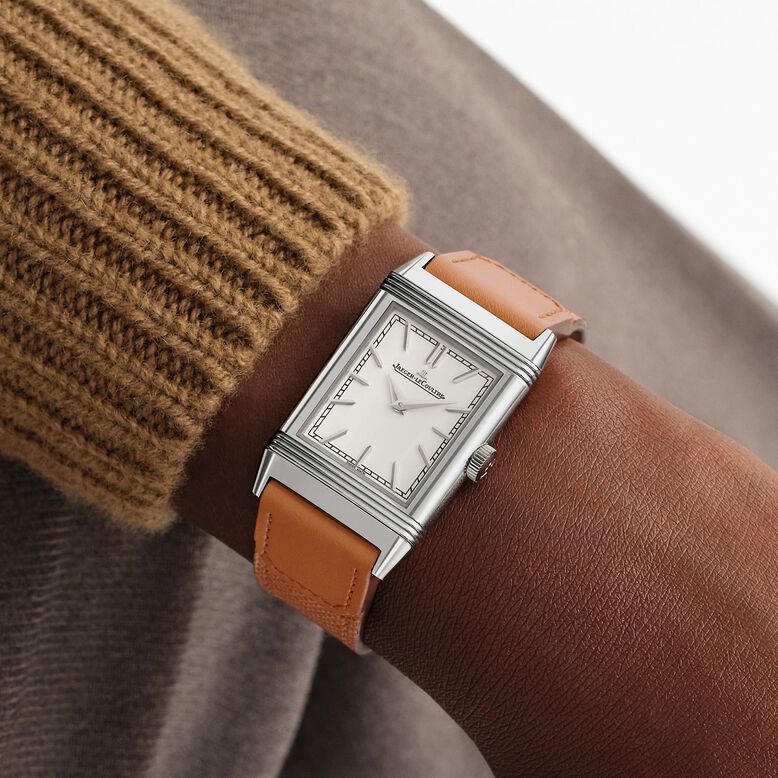Reverso Tribute Monoface 40mm X 24mm Ladies Watch Silver, , hi-res