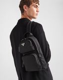 Re-Nylon and Saffiano leather backpack, , hi-res