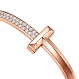 Tiffany T T1 Hinged Bangle in Rose Gold, Wide, , hi-res