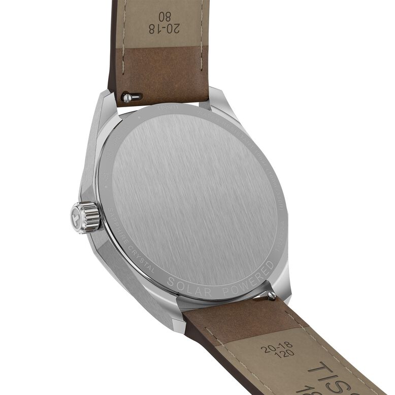 PRC 100 Solar Quartz 39mm Mens Watch Silver Leather, , hi-res