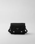 Re-Nylon and Saffiano leather shoulder bag