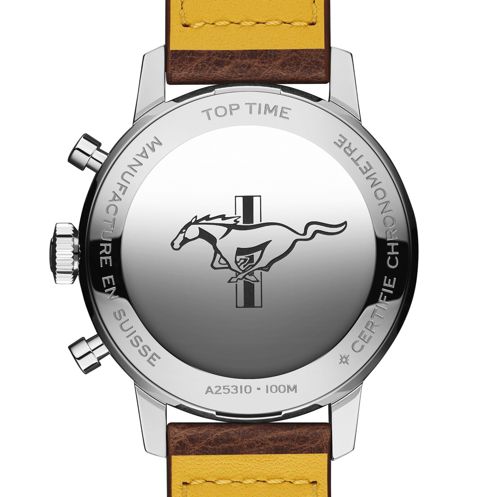 Top Time Ford Mustang 42 Leather Strap Watch