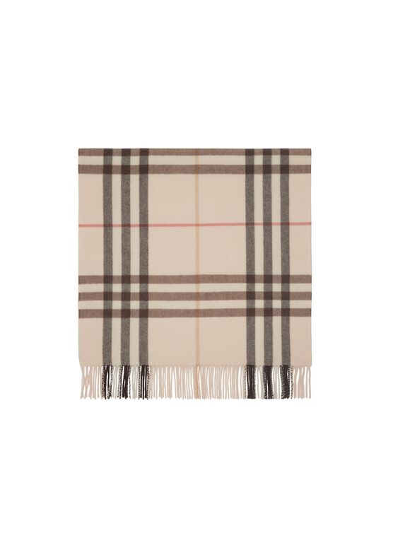Wide Check Cashmere Scarf, , hi-res