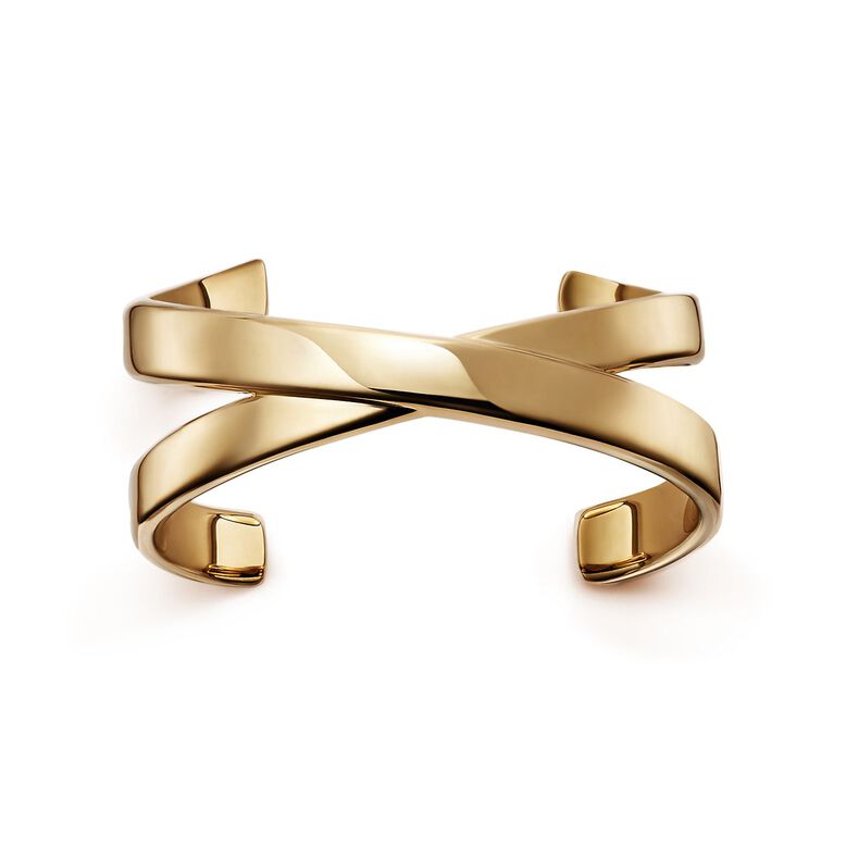 Paloma&#39;s Graffiti X cuff in 18ct gold, medium. - Size Medium, , hi-res