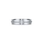 Tiffany T Narrow Diamond Ring in White Gold - Size 6