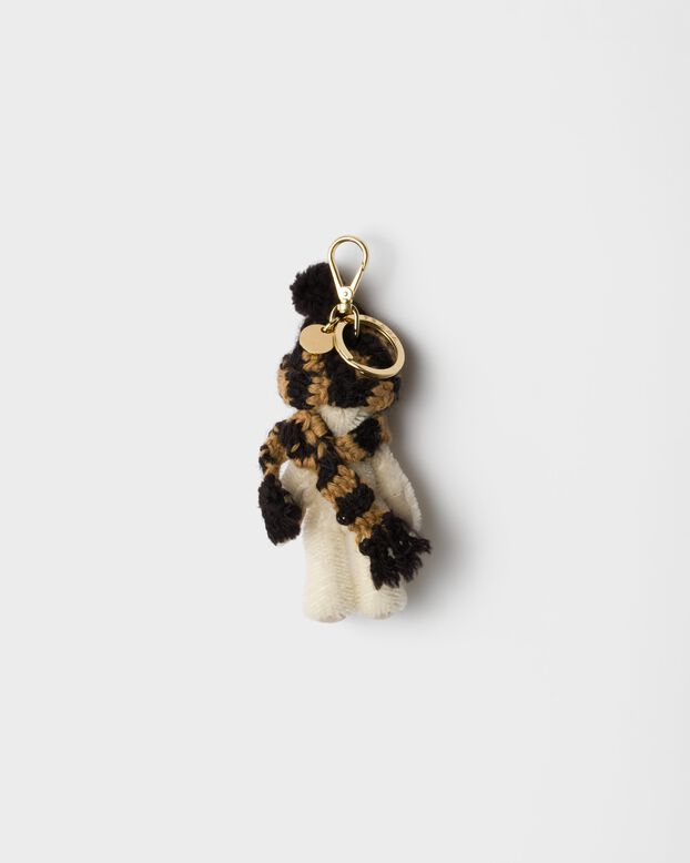 Teddy keychain charm, , hi-res