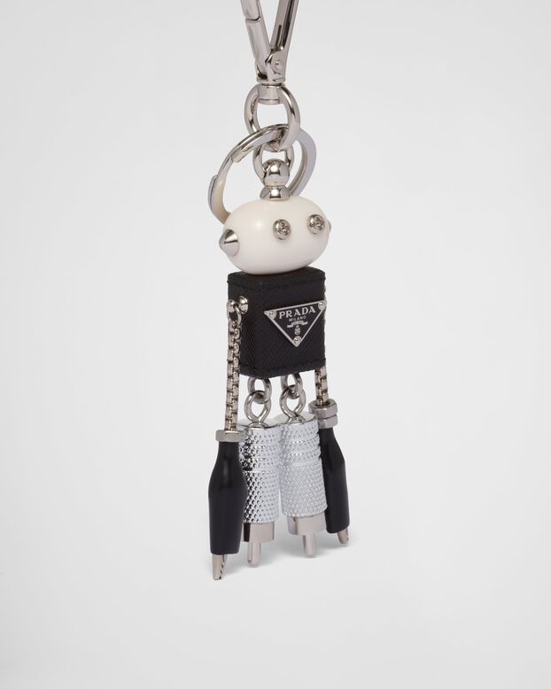 Saffiano leather Robot bag charm, , hi-res