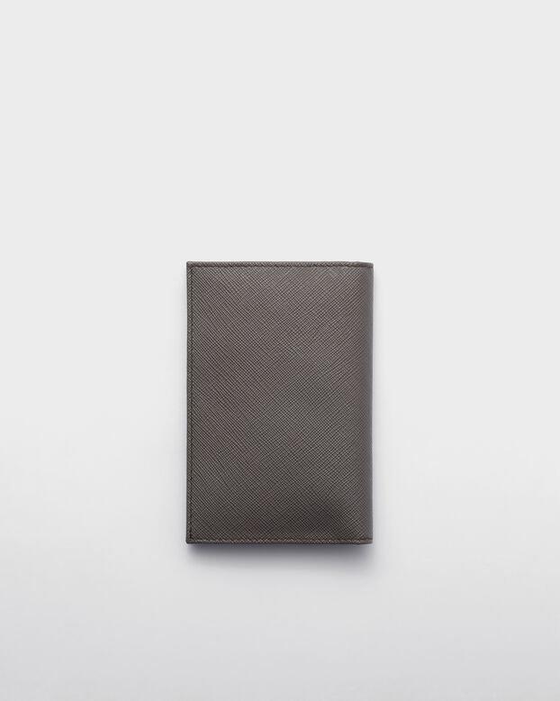Saffiano leather passport holder, , hi-res