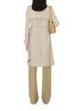 Mid-length Cotton Blend Trench Coat, , hi-res