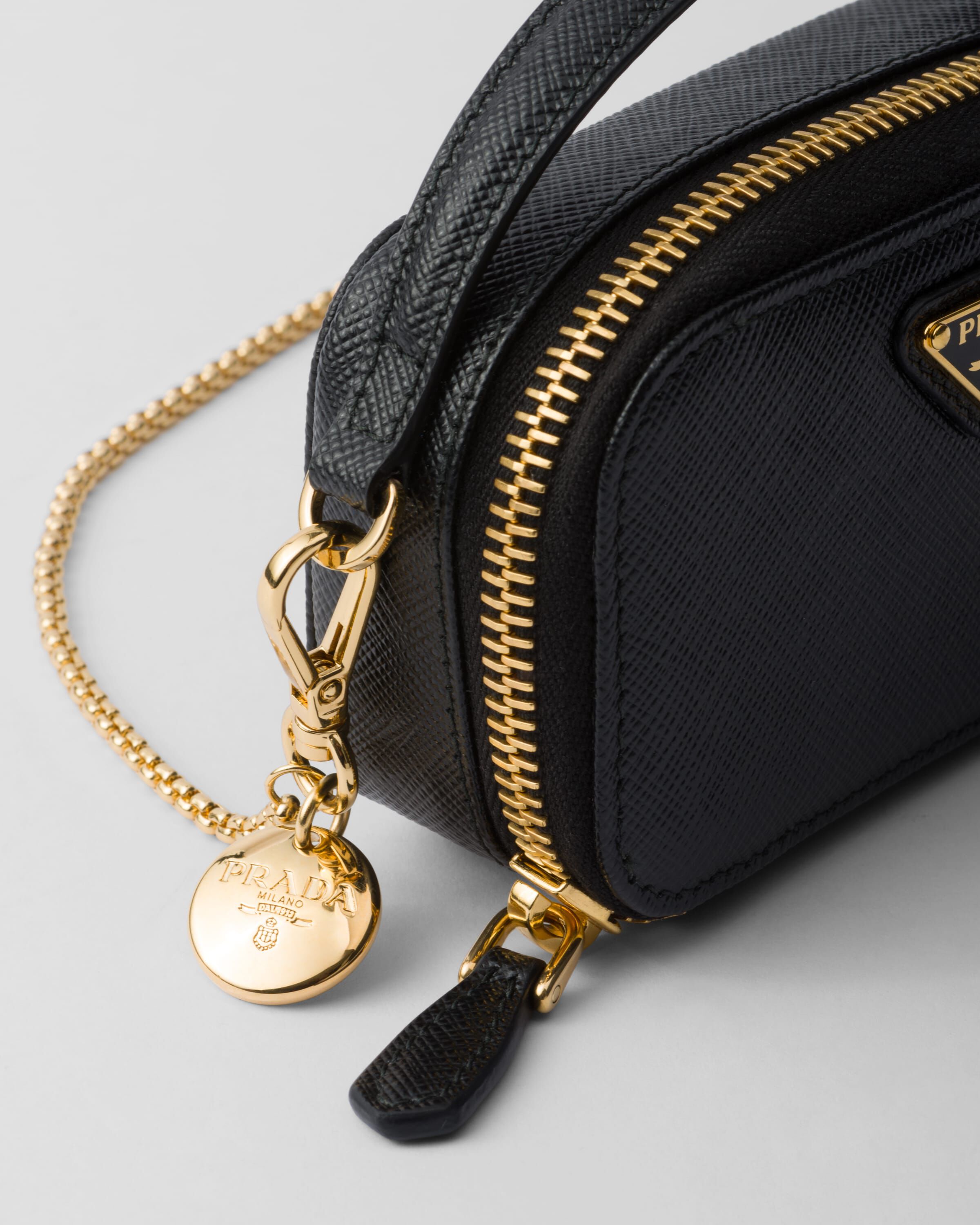 Prada textured leather pouch hot sale