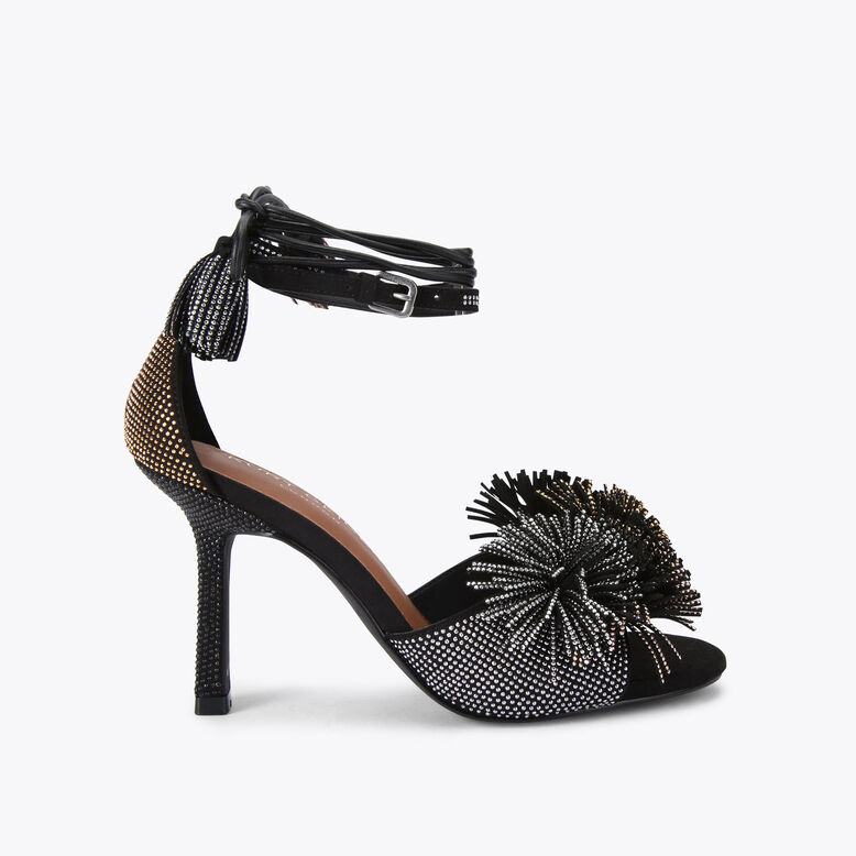 POM POM ANKLE TIE SANDAL, , hi-res