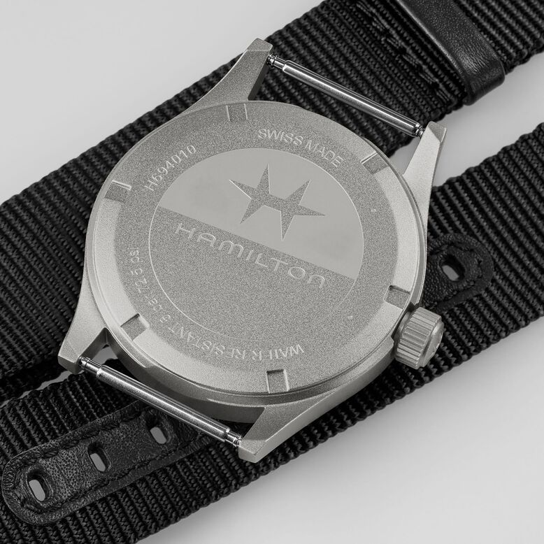 Khaki Field 38mm Unisex Watch Black, , hi-res