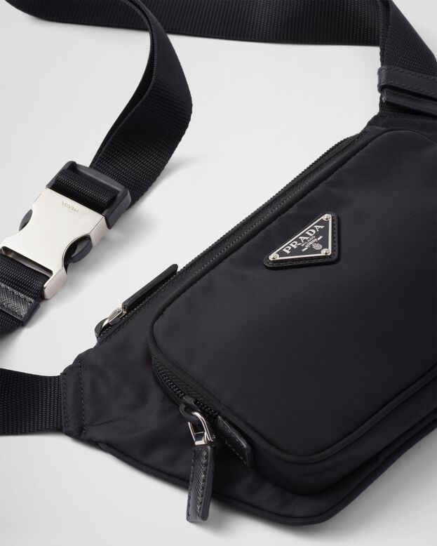 Re-Nylon and Saffiano leather shoulder bag, , hi-res