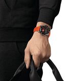 T-Touch Connect Sport 44mm Unisex Watch Black With Orange Silicone Strap, , hi-res