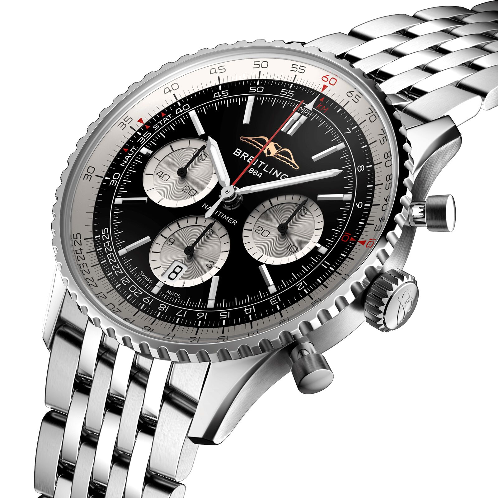 Breitling Navitimer B01 Chronograph 43 Black Watch Fine Watches Heathrow Reserve Collect