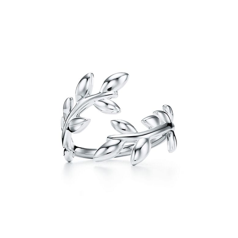 Paloma Picasso&reg; Olive Leaf Bypass Ring in Silver - Size 6, , hi-res