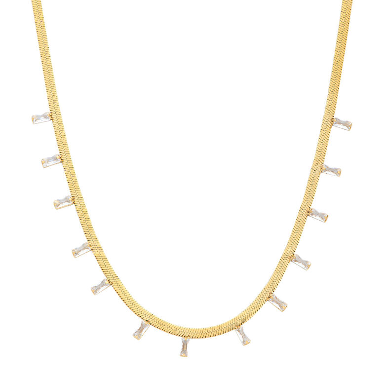 Glowing Crystal Wave Necklace, , hi-res