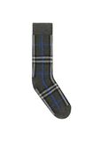 Check Cotton Cashmere Blend Socks, , hi-res