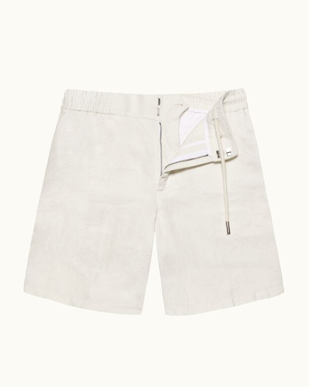 Cornell Short Italian Linen White Sand, , hi-res
