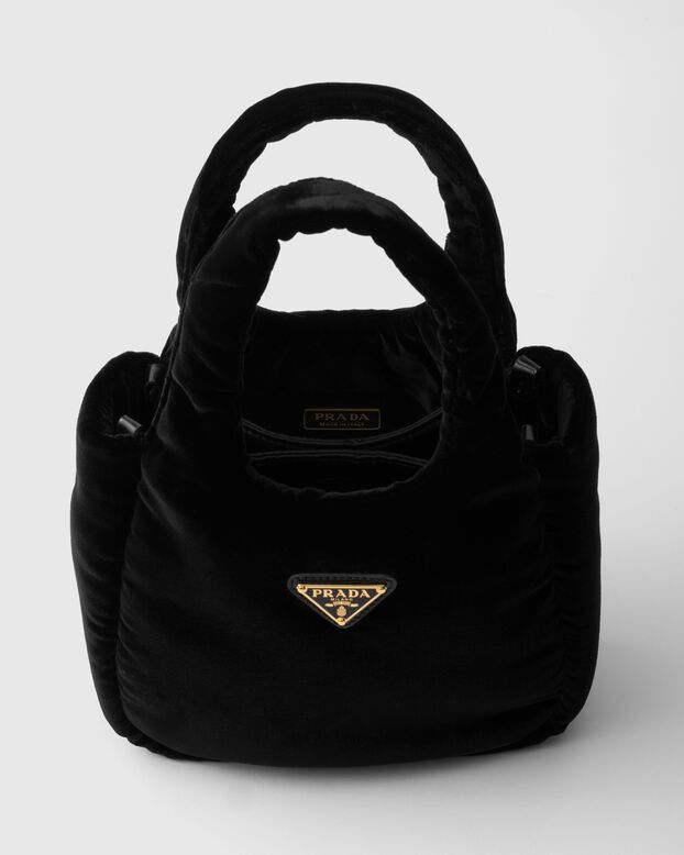 Padded velvet mini handbag, , hi-res