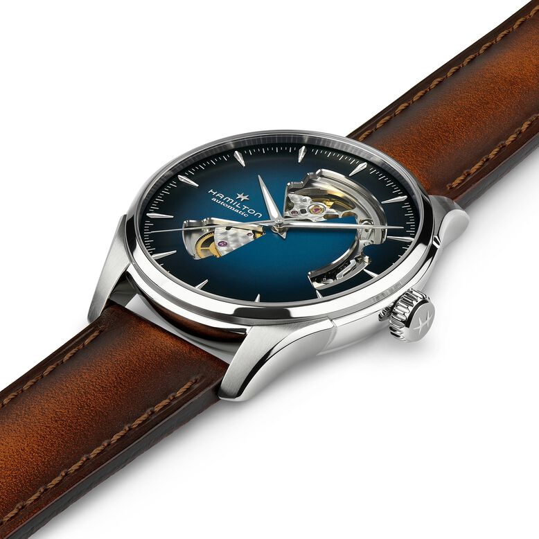 Jazzmaster Open Heart 40mm Mens Watch Blue, , hi-res