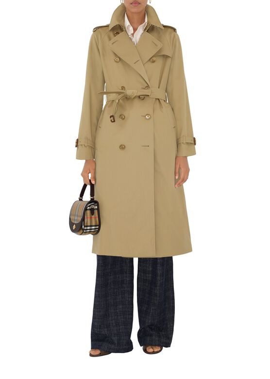 Long Gabardine Waterloo Trench Coat, , hi-res
