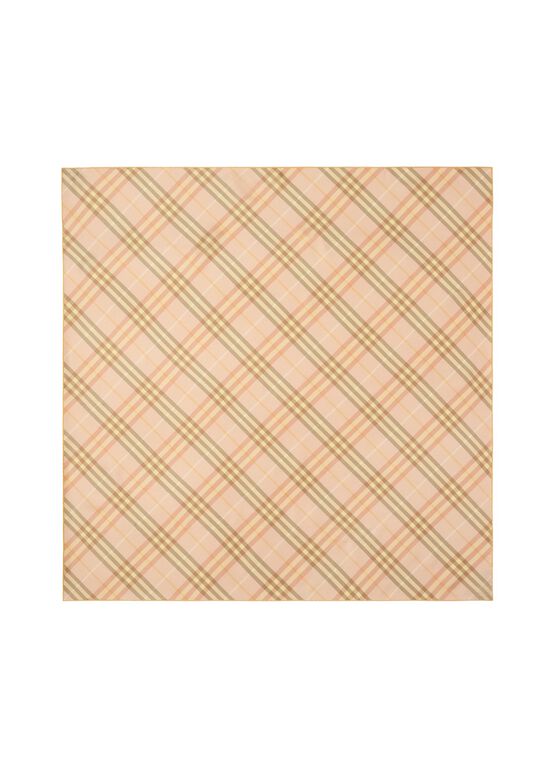 Check Silk Scarf, , hi-res