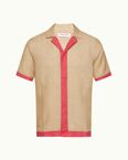 Maitan Lino Contrast Biscuit/Dark Ruby