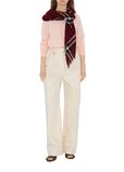 Wide Check Wool Scarf, , hi-res