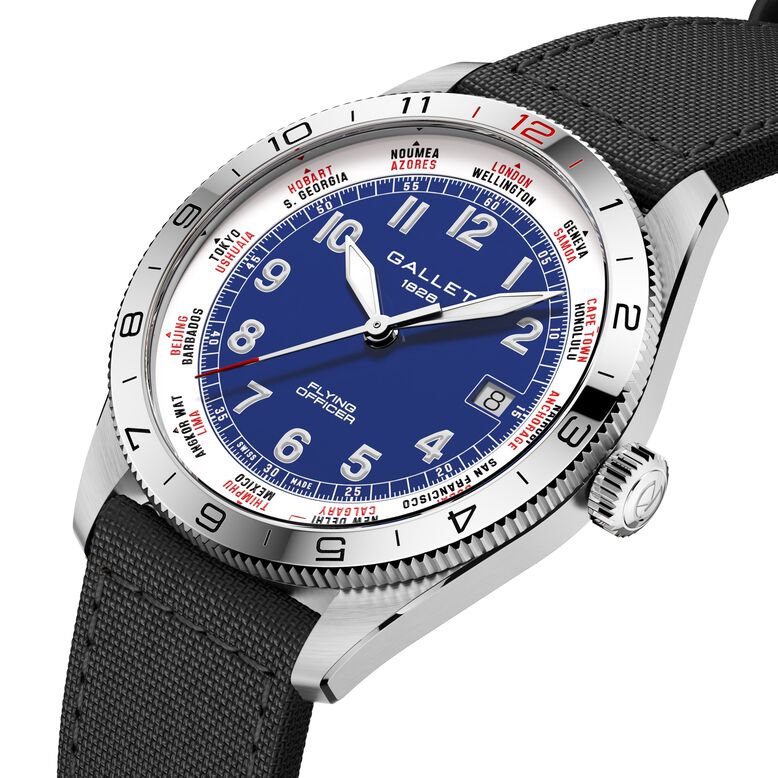 Flying Officer Automatic 40mm Unisex Watch Blue Dial Fabric, , hi-res