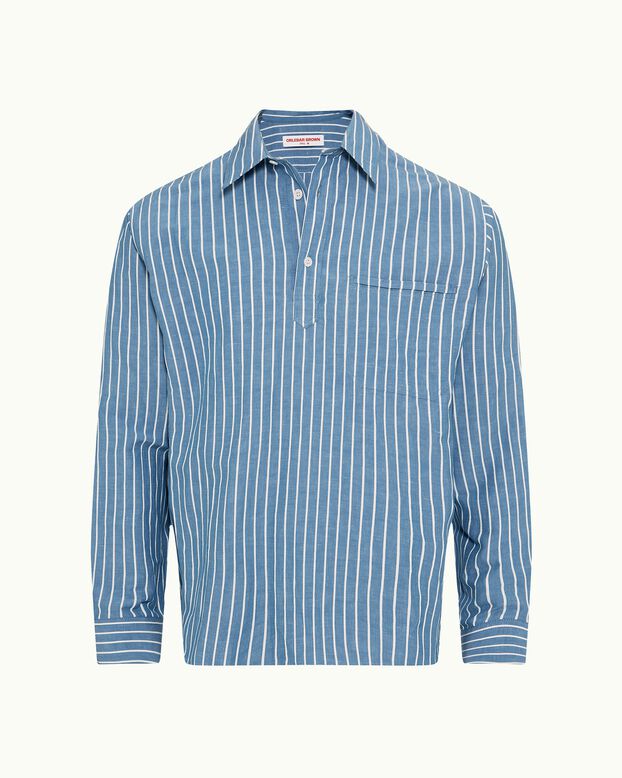 Shanklin Deckchair Stripe Catalina Blue/White Sand, , hi-res