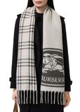 Reversible Knight Stamp Scarf, , hi-res