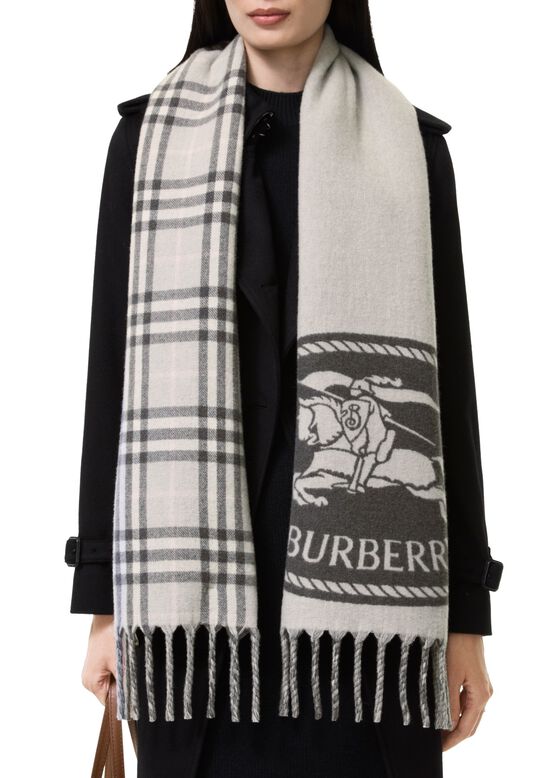 Reversible Knight Stamp Scarf, , hi-res