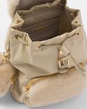 Re-Nylon and shearling backpack, , hi-res