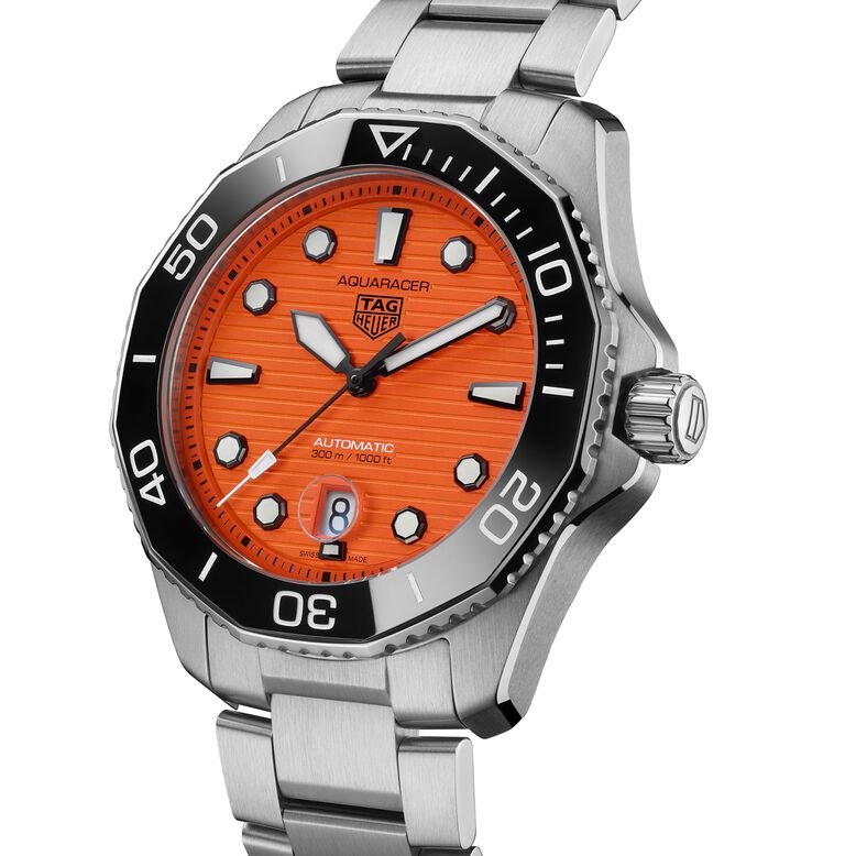 Aquaracer Professional 300 43mm Orange Diver Mens Watch, , hi-res