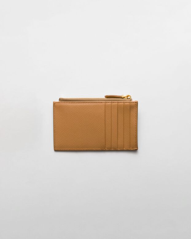 Saffiano leather card holder, , hi-res