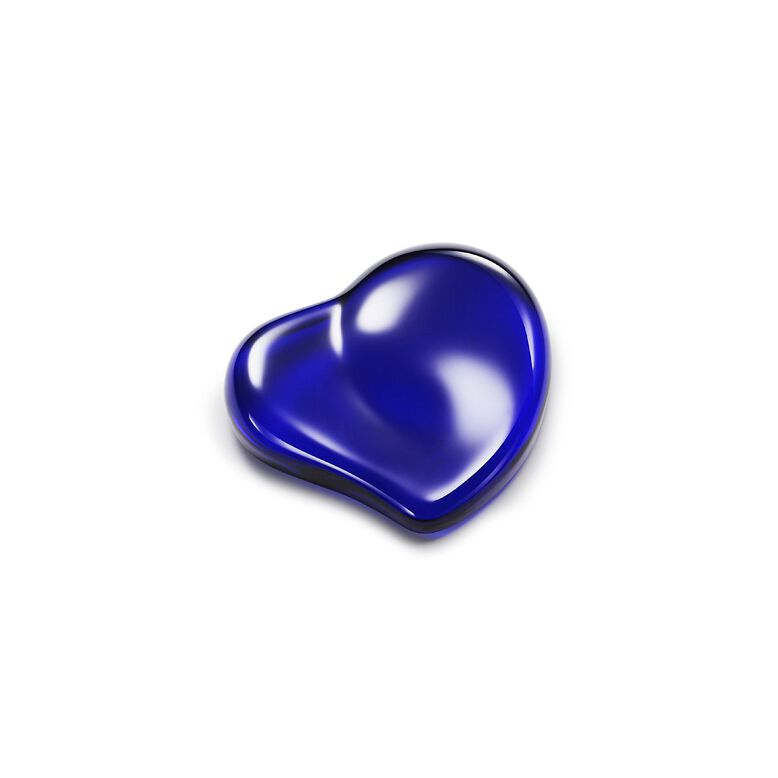 Elsa Peretti&reg; Heart paperweight in cobalt glass., , hi-res