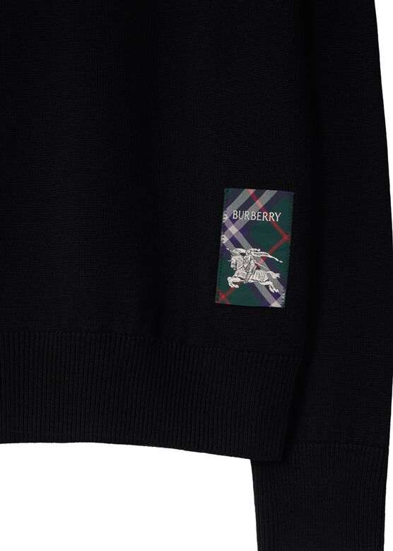 Check Label Wool Sweater, , hi-res